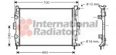 VAN WEZEL 43002306 -  Радиатор, охлаждение двигателя